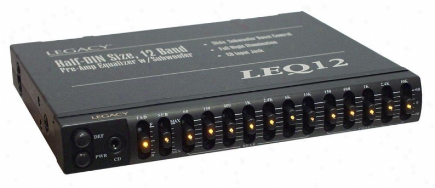 Legacy 12 Band Pre-amp Equalizer W/subwoofer Boost Control