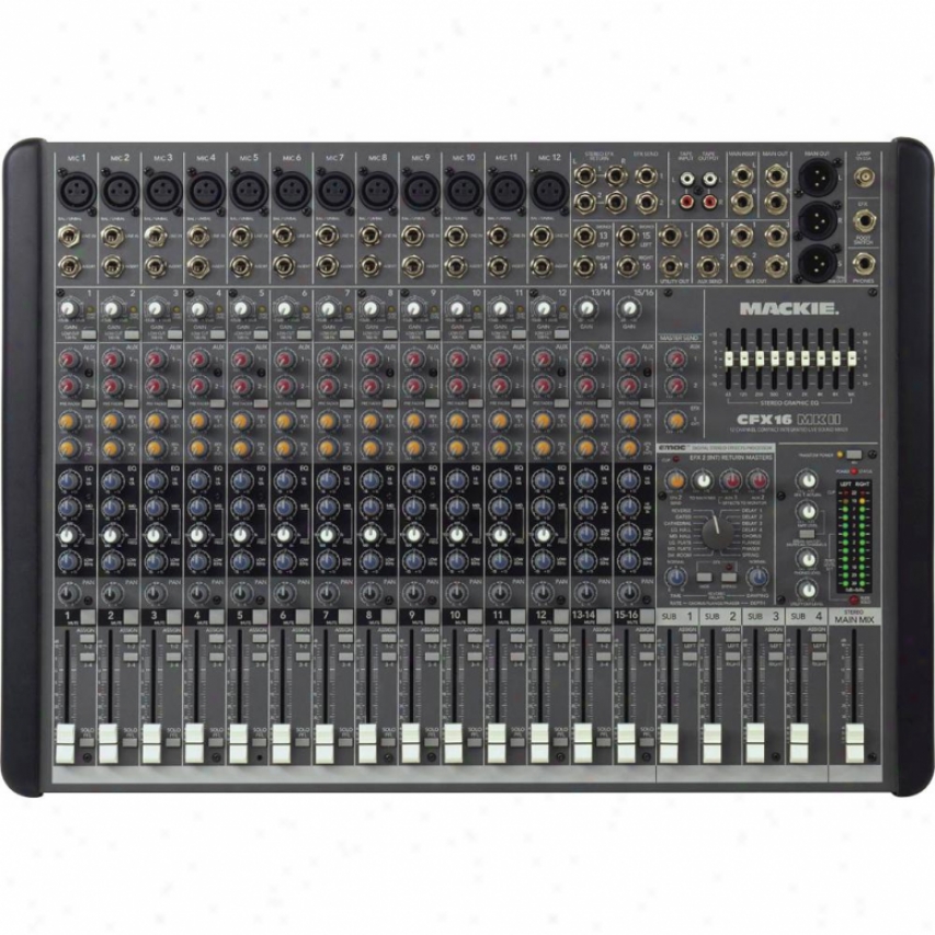 Mackie Cfx16.mkii 16-channel Live Sound Mixer With Emac Digital Effects