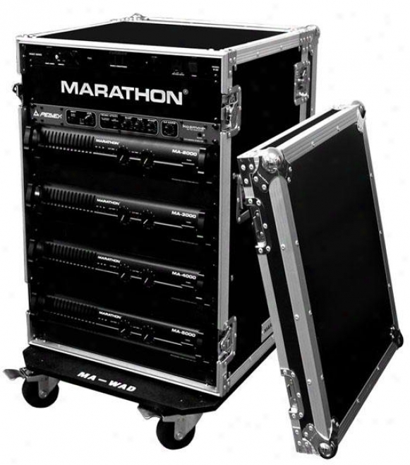 Marathon Pro 14u Amplified Deluxe Case, 18" Body Depth W/wheels