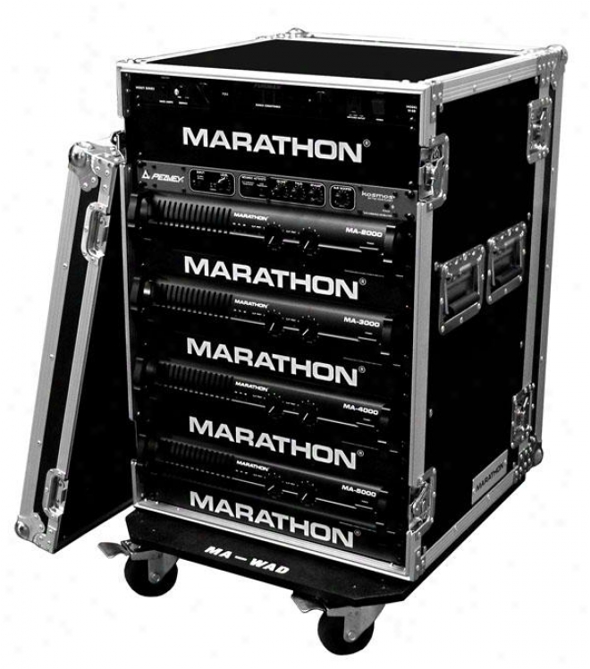 Marathon Pro 16u Amplifier Deluxe Case - 18" Body Depth W/wheels