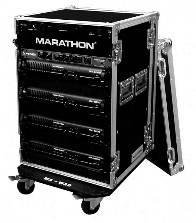 Marathon Pro 18u Amplifier Deluxe Case, 18" Body Depth W/wheels