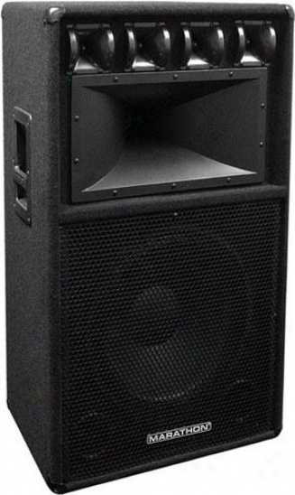 Marathon Pro Dj-153 Single 15" 3-way Loudspeaker, Pa-1550 Equipped