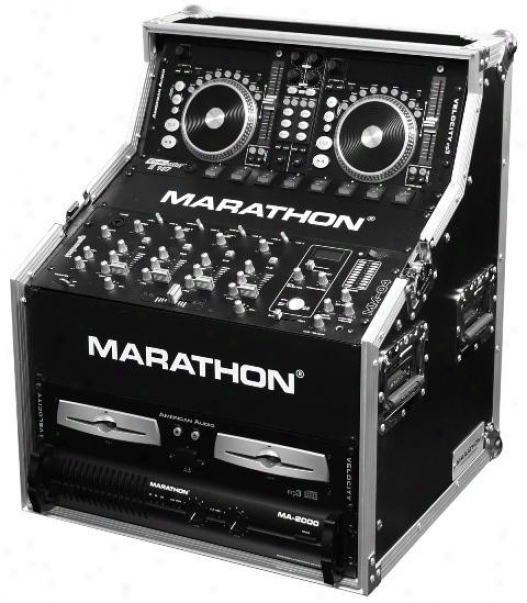 Marathon Pro Dual Cd Control & 19-in Mixer Dj Work Station Head Rack 3u, Mid 7u,