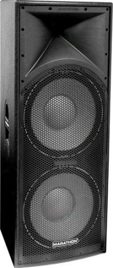 Marathon Pro Ent-215v2 Texture Coated Dual 15" 2-way Loudspeeaker