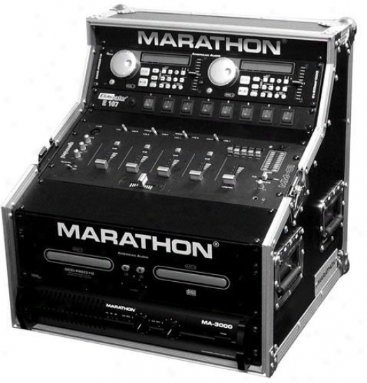 Mraathon Pro Flight Ready Ma-djws2 Dual Cd Control & 19" Mixer Dj Workstation