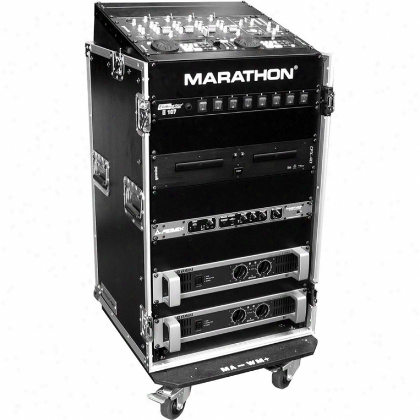 Marathon Prp Flight Ready Ma-m16uw 10u Slant Mixer Rack / 16u Vertical Rack Syst