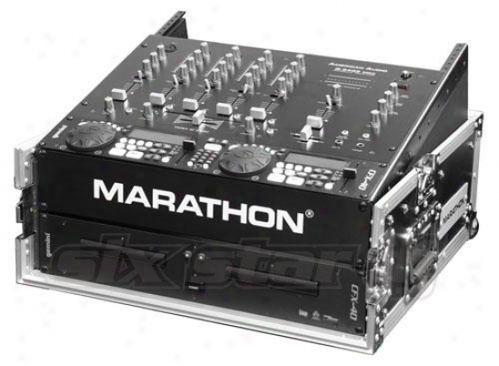 Marathon Pro Flight-ready Ma-m2u 10u Slant Mixer Rack / 2u Verticall Rack Sys