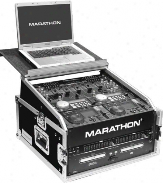 Marathon Pro Marathon Flight Ready Cases Ma-m2ult 10u Slant Mixer Rack / 2u Vert