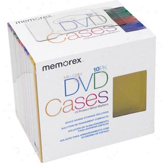 Memorex 32020018597 Mini Dvd Cases - 10-pack