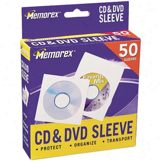 Memorex Cd/dvd Sleeves ? 50 Pack ( White )