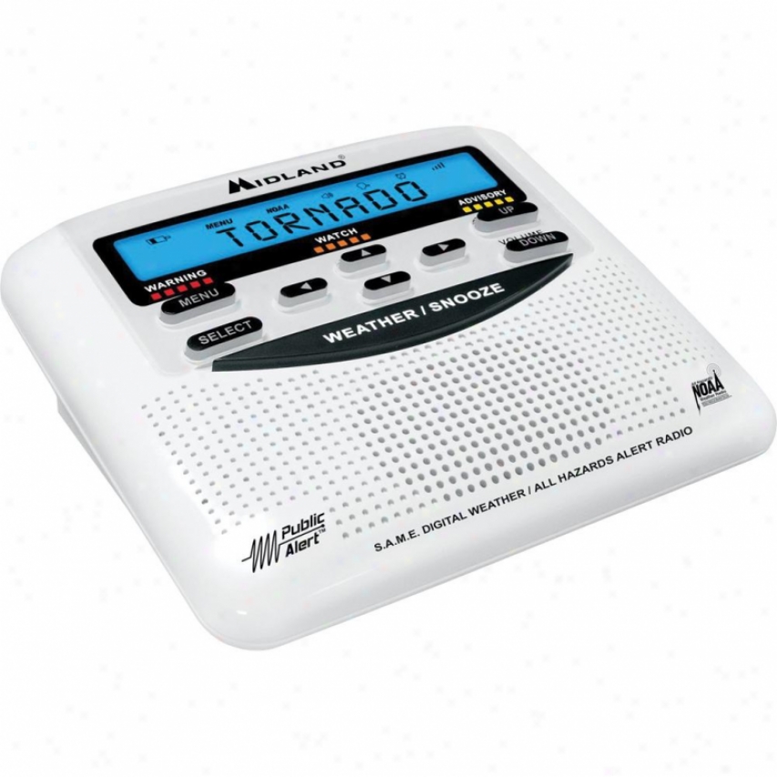 Midland Weather & All Hazard Public Alert Certified Clock Radio Wr120b