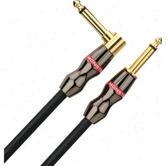 Monster Cable 600180-00 Angled To Straight 1/4" Plugs - Jazz Instrument Cable