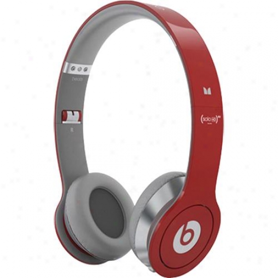 Monsetr Cable Beats Solo Hd On-ear Headphones W/ Controltalk - Iphone/ipod - Red