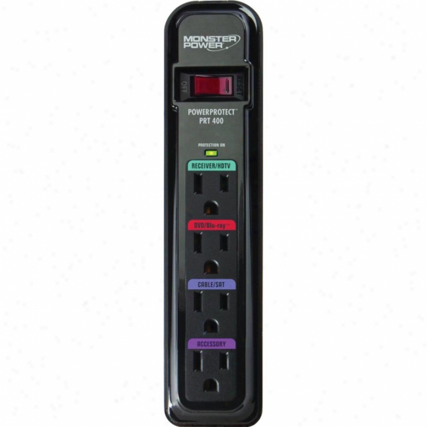 Monster Cable Powerprotect Prt 400 Srged Protected Outlets