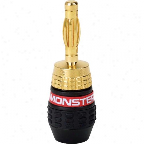 Monster Cable Quicklock Gold Banana Connectors For Self Crimping - 2 Pair