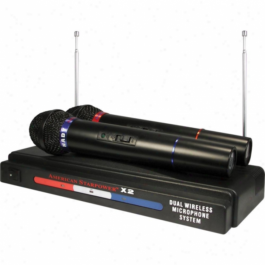 Nady Systems American Starpower X2 Vhf Wireless Microphone System