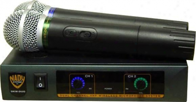 Nady Systems Dual Wireless System W/handheld Microphone Transmitter Dkw-duo