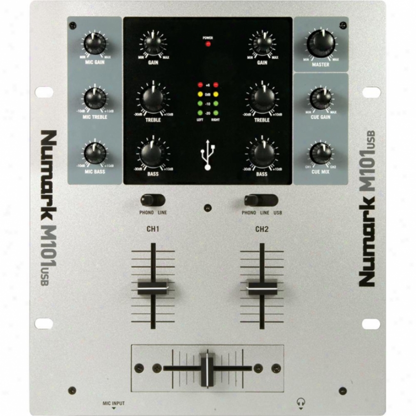Numark M101usb Two-channel All-purpose Mixer W/ Uzb