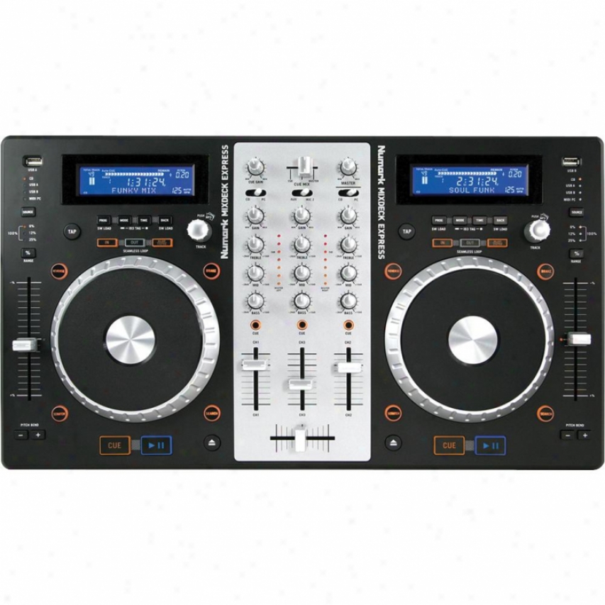 Numark Mixdeck Express Premium Dj Conrroller W/ Cd & Usb Playback