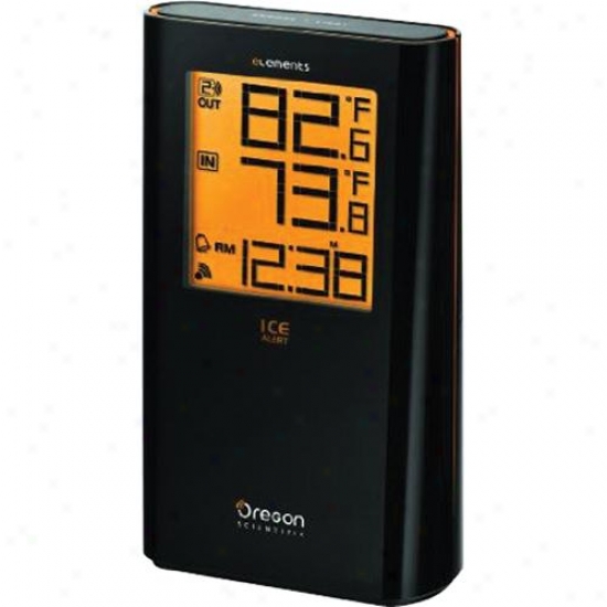 Oregon Scientific Elements Atomic Clock Wireless Indooro-utdoor Thermometer Ew92