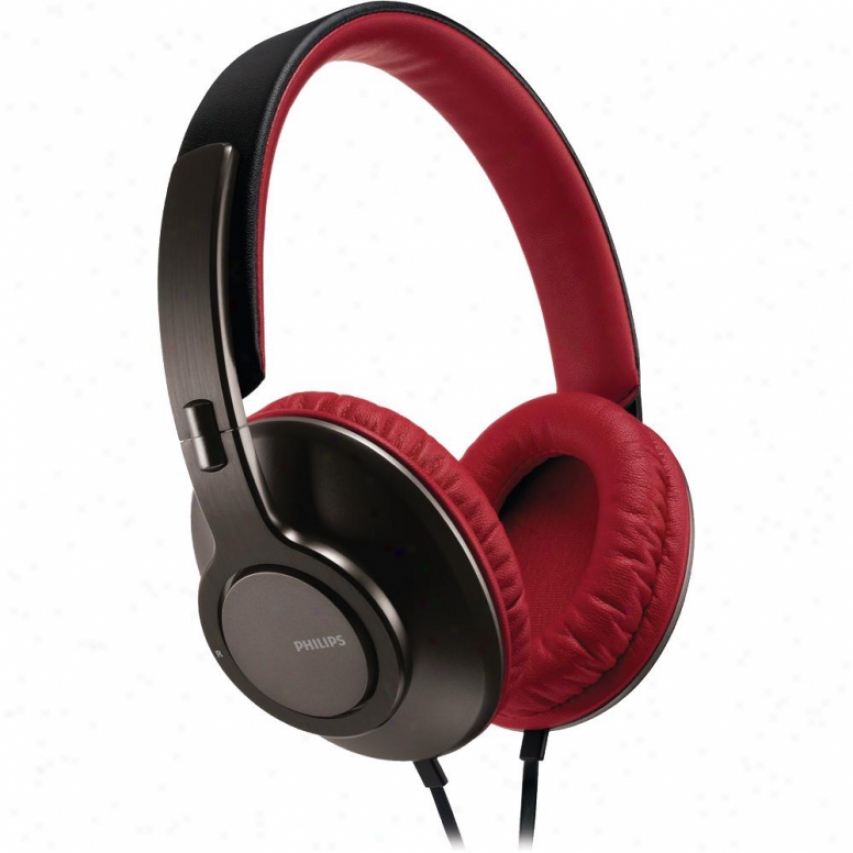 Philips Shl5800 On-ear Headband Headphones - Red & Black