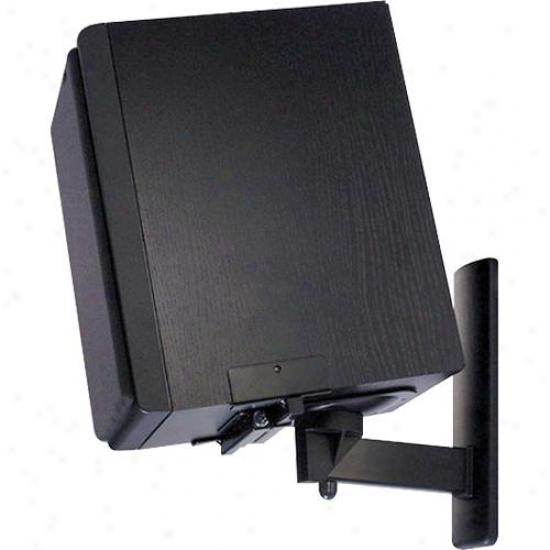 Pinpoint Am-40 Side Clamping Bookshelf Speaker Wall Mounts - Black