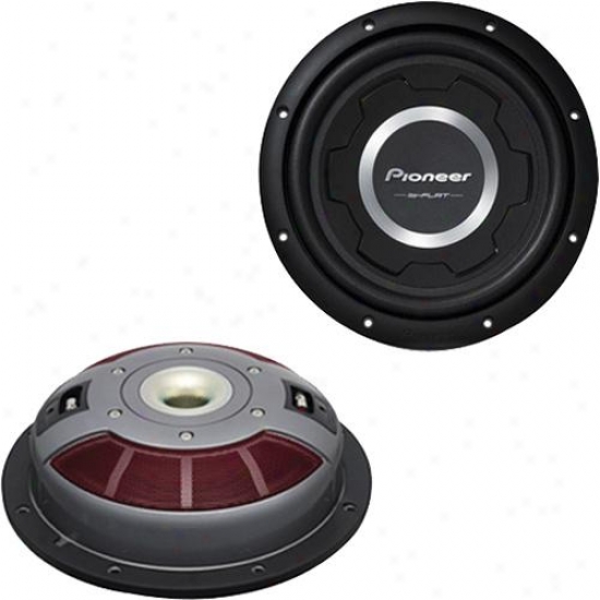 Pioneer Ts-w3001s2 12" Shallow Mount Subwoofer For Car Stereo