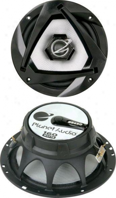 Planet Audio 6.5 2-way Speaker System W/silver Glass-fiber Woofer Cone