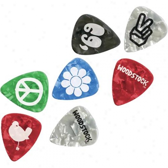 Planet Waves 1cac6-10ws 10-pack Woodstock Picks