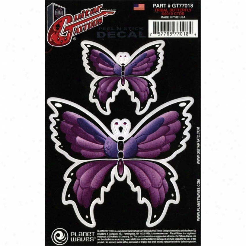 Planet Wave Tribal Butterfly - Guitar Tattoo - Gt77018