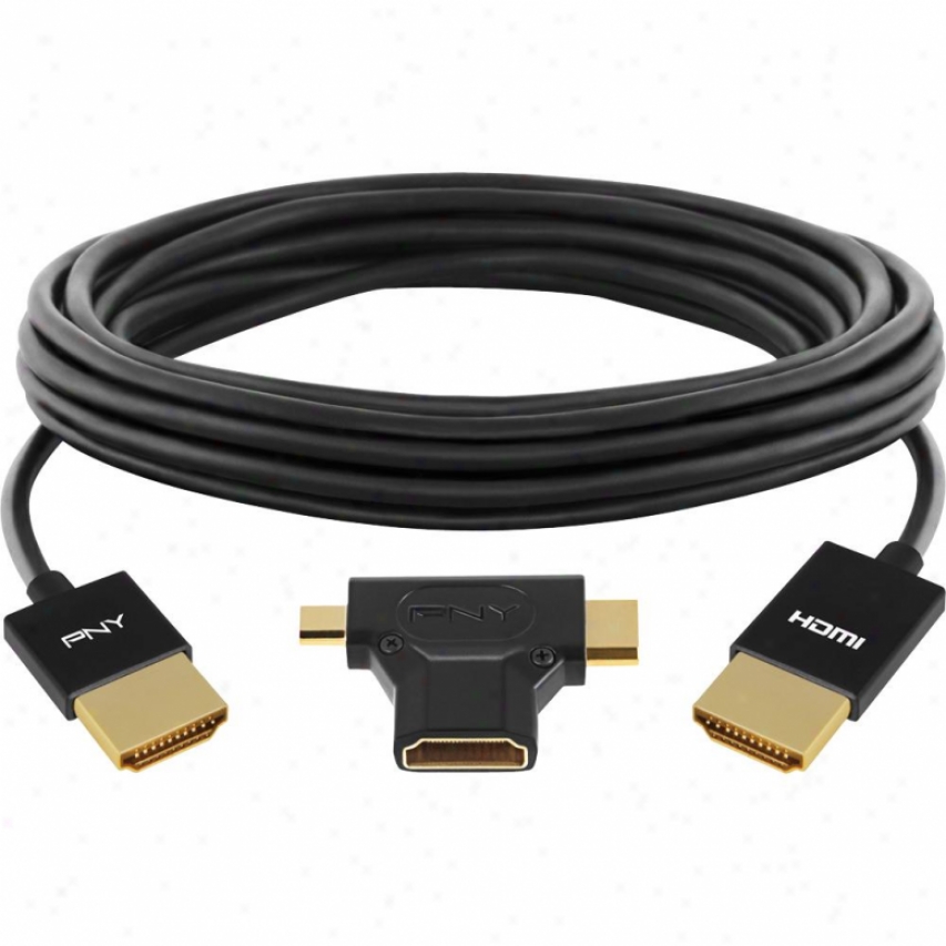 Pny C-h-a10-a12-3n1 3-in-1 Smart Active Hdmi Cable Kit - 12 Feet