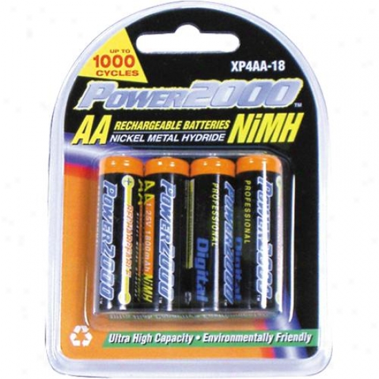 Power 2000 Aa Rechargeable Batteries 2900mah (4 Pack) Xp4aap