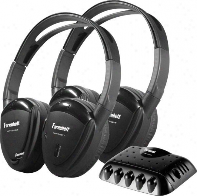 Ppwer Acoustik 2 Swivel Ear Pad Single Ch Ir Wireless Headphones W/ Transmitter