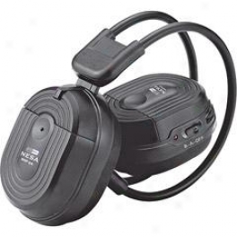 Power Acoustik Hp-900s Swivel Ear Pad 2-channel Rf 900mhz Wireless Headphones