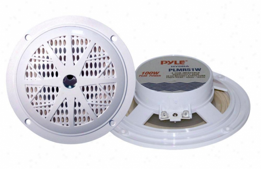 Pyle 100 Watts 5.25'' 2 Way White Marine Speakers