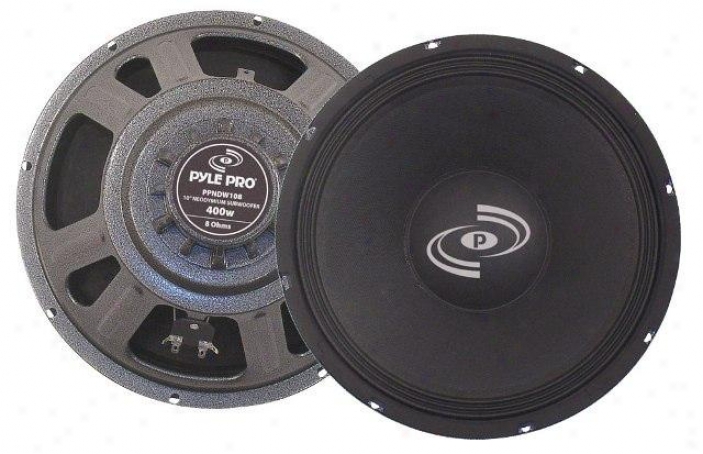 Pyle 10'' 400 Watt Professional Neodymium 8 Ohm Replacement Subwoofer