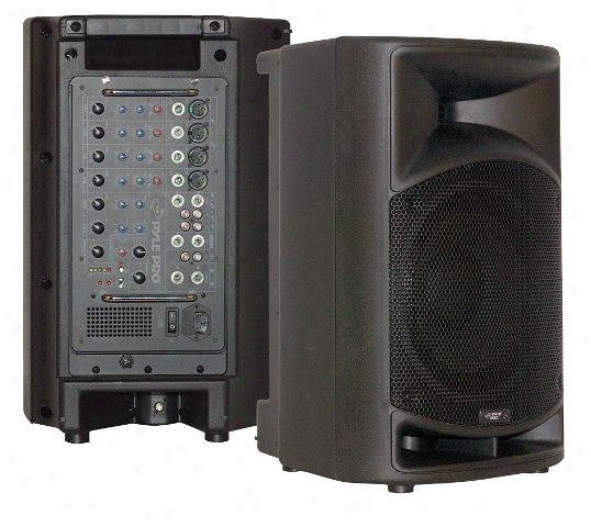 Pyle 10'' 600 Wattss Portable Dual Cabinet Active Pa System W/digital Amplified