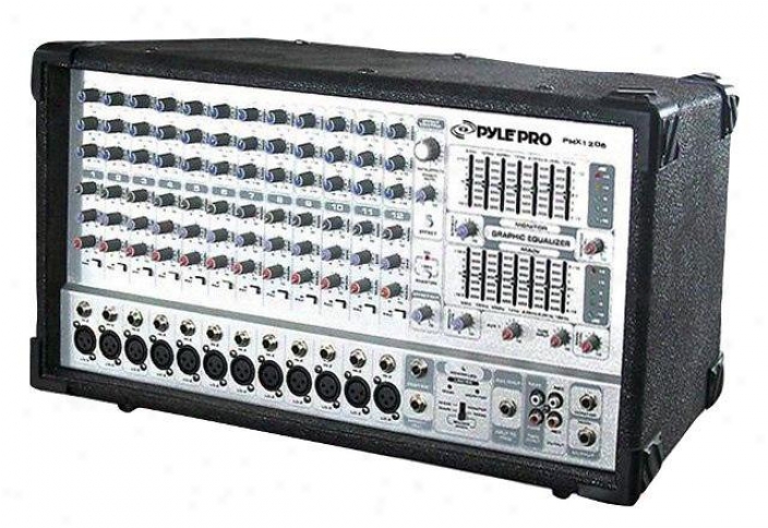 Pyle 12 Channel 1000 Watts Powred Mixer Pmx1206