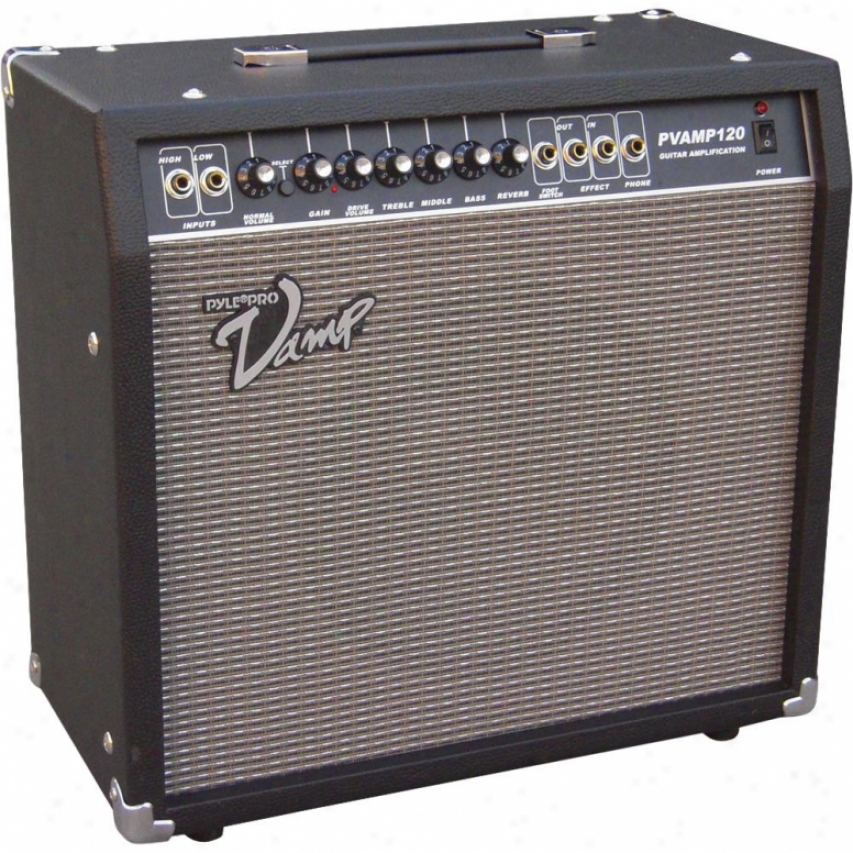 Pyle 120 Watt Vamp-series Amplifier With 3-nand Eq, Overdrive, And Effects Loop