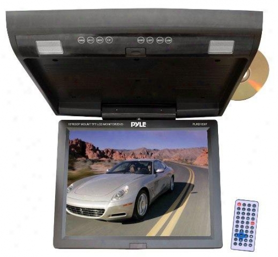 Pyle 15.1-inch Flip Down Monitor With Built-in Dvd/sd/usb Player - Plrd53if