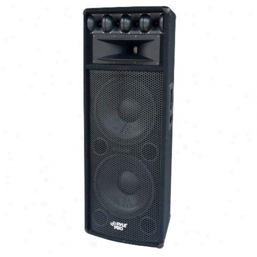 Pyle 1600w Heavy Duty 2 Way Pa Loud-speaker Cabinet