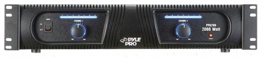 Pyle 19'' Rack 2000 Watts Professional Dj Power Amplifier
