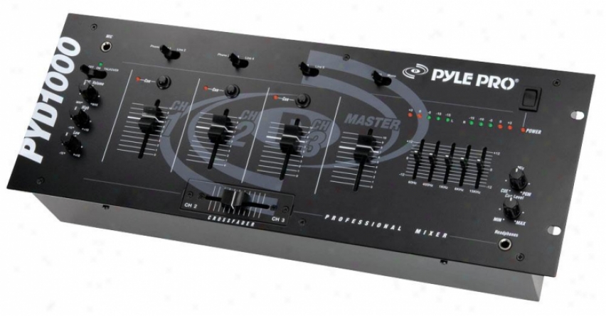 Pyle 19'' Rack Mount 3-channel Professional Mixer