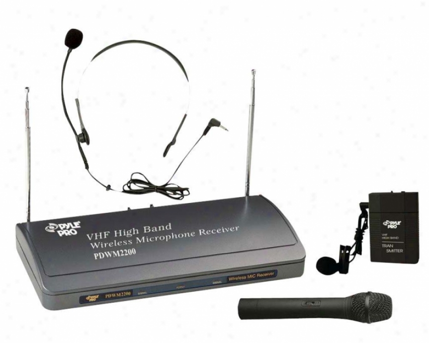 Pyle 2 Channels Vhf Wireless Microphone