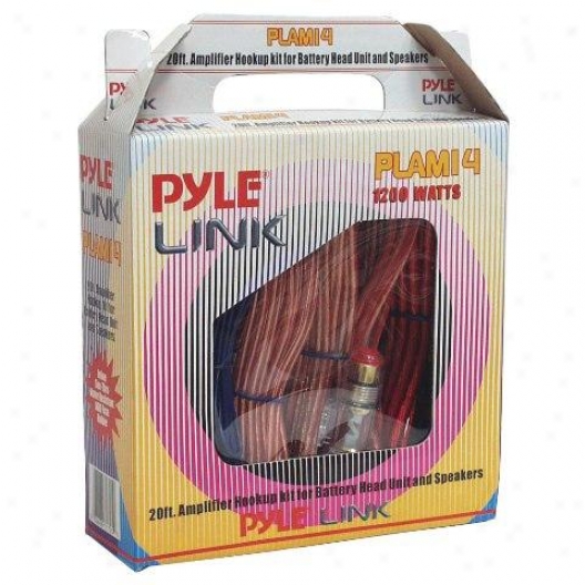 Pyle 20f t8 Gauge 1000 Watts Amplifier Hookup For Battery Head Unit & Speakers I