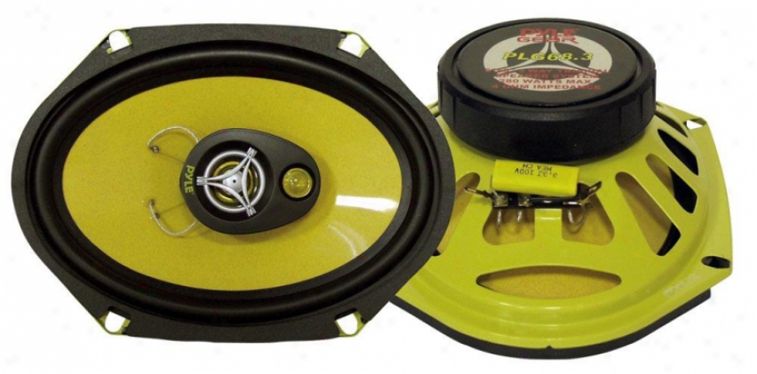 Pyke 280-watt Four-way Car Speakers - Plg68.3