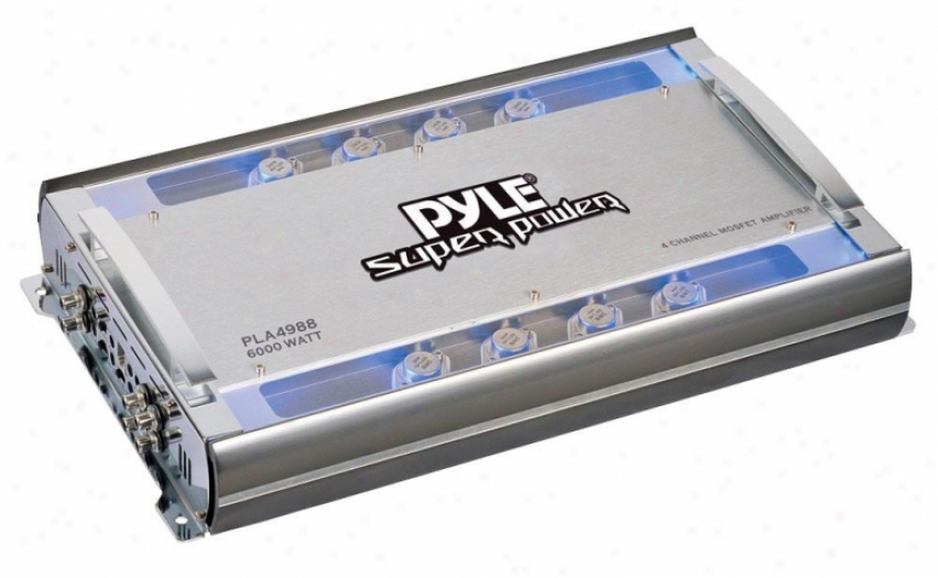 Pyle 4 Channel 6000 Watts Bridgeable Mosfet Amplifier