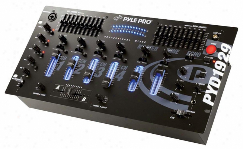 Pyle 4 Channel Professional Mixer With Digital Echo Pyd1929