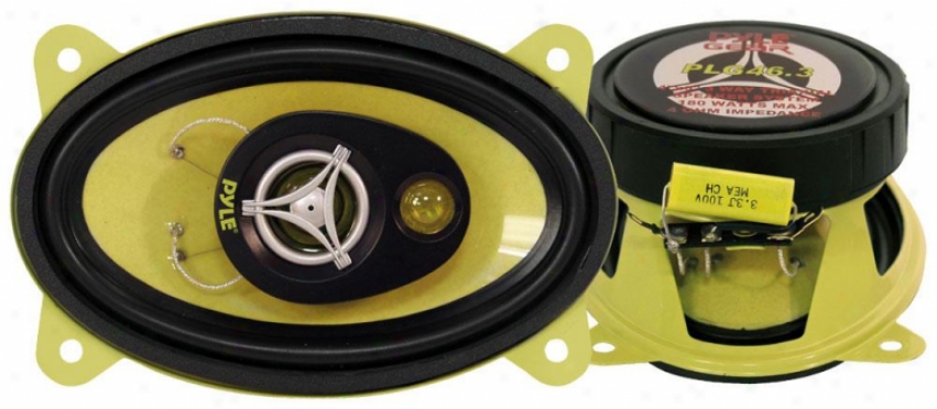 Pyle 4'' X 6'' 180 Watt Three-way Speakers