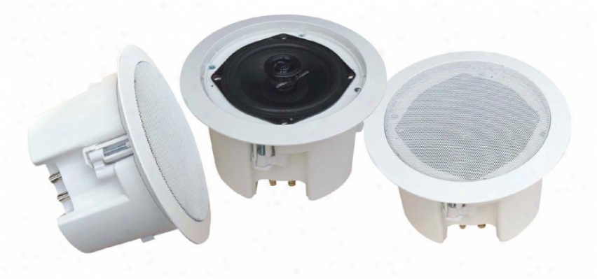 Pyle 5 1/4'' In-ceiling 2-way Flush Mount Enclosure Speaker System W/transformer